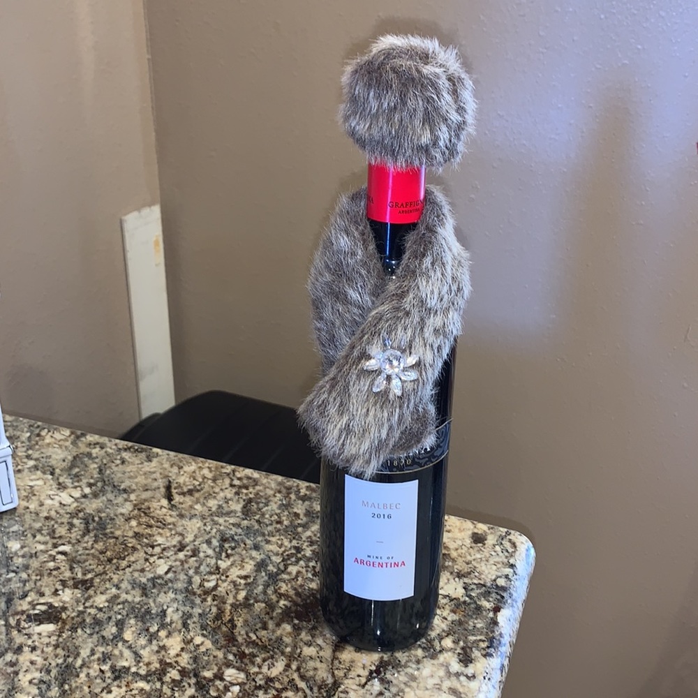 4 - Christmas Wine Bottle Decorations